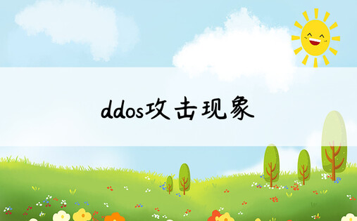 ddos攻击现象