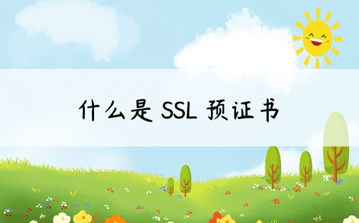 什么是 SSL 预证书 