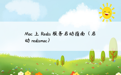 Mac 上 Redis 服务启动指南（启动 redismac）