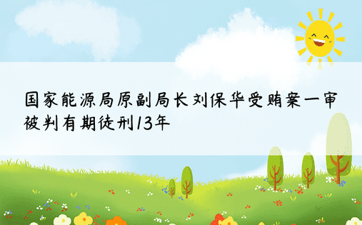 国家能源局原副局长刘保华受贿案一审被判有期徒刑13年