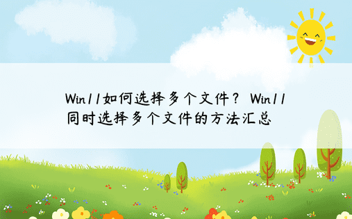 Win11如何选择多个文件？ Win11同时选择多个文件的方法汇总