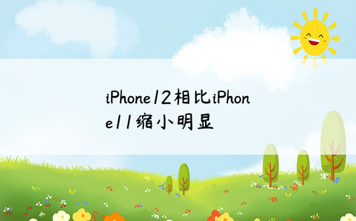 iPhone12相比iPhone11缩小明显