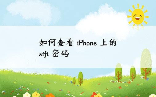 如何查看 iPhone 上的 wifi 密码