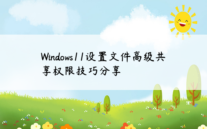 Windows11设置文件高级共享权限技巧分享