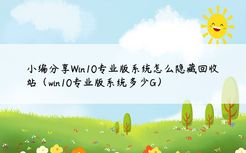 小编分享Win10专业版系统怎么隐藏回收站（win10专业版系统多少G）