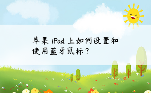 
苹果 iPad 上如何设置和使用蓝牙鼠标？