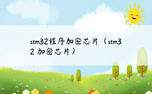 stm32程序加密芯片（stm32 加密芯片）