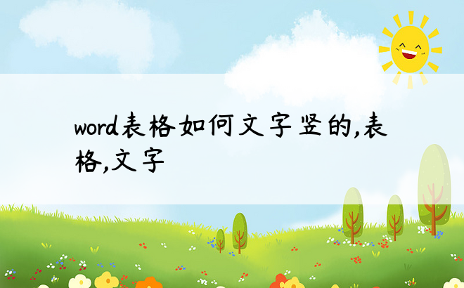 word表格如何文字竖的,表格,文字